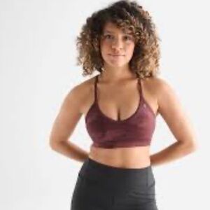 NOBULL Burgundy Camouflage Sports Bra M